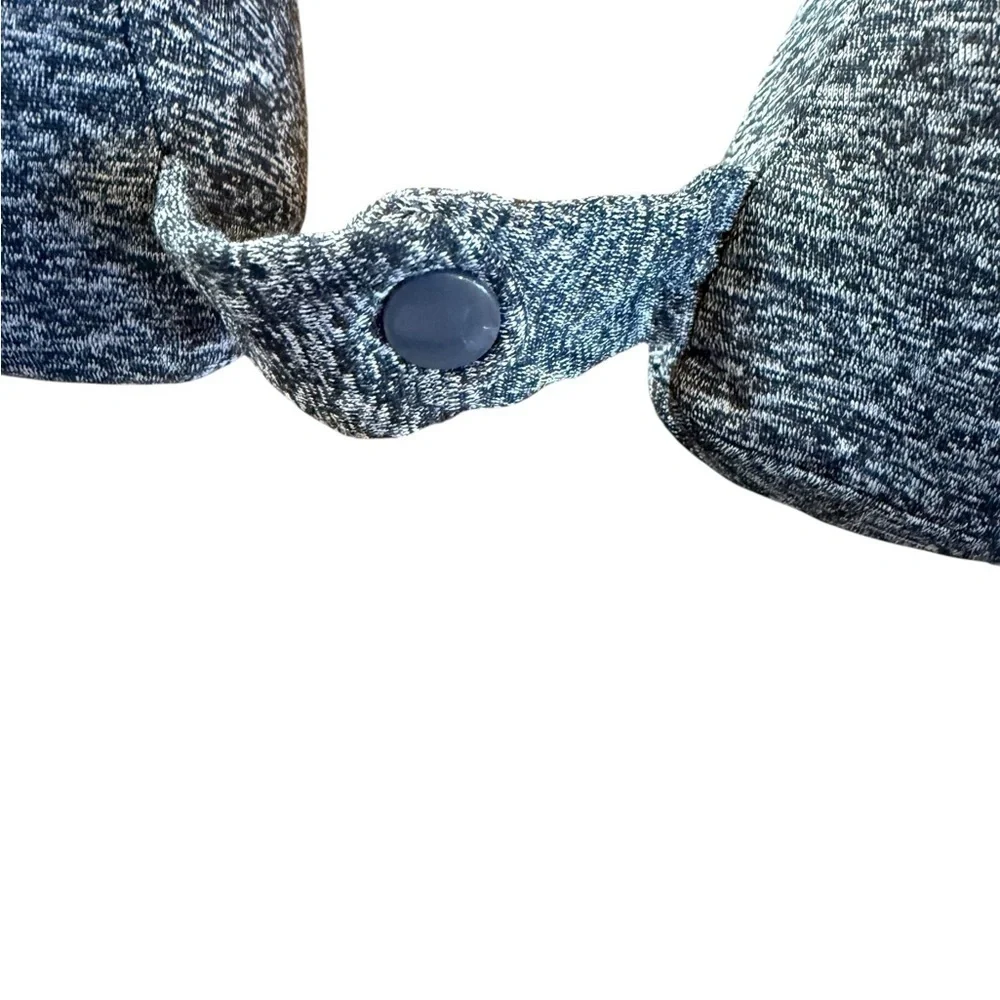 Swiss Tech Cool Touch Memory Foam Neck Pillow in heathered gray NWOT
